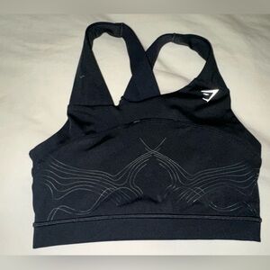 Gymshark Sports Bra Adjustable Straps Black Size Small